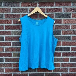 L.L. Bean Light Blue Sleeveless Tank Top